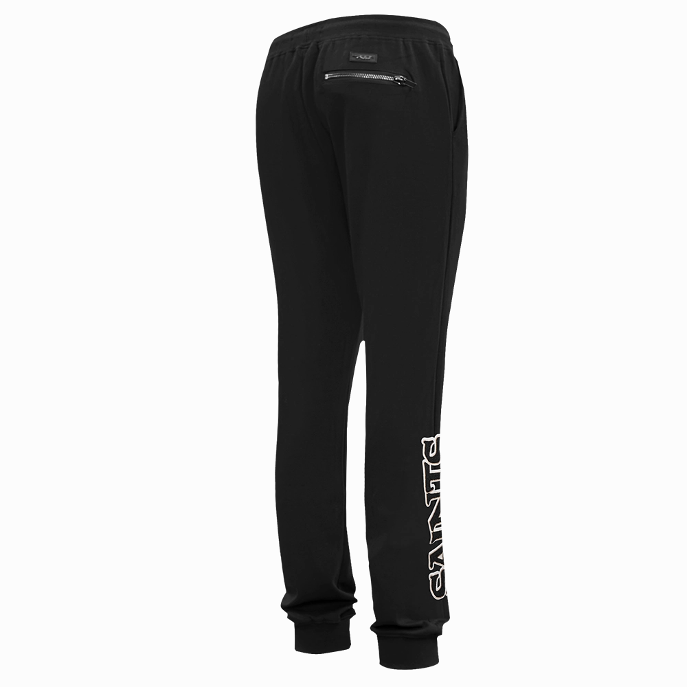 NFL NEW ORLEANS SAINTS CLASSIC CHENILLE MEN'S JOGGER (BLACK)
