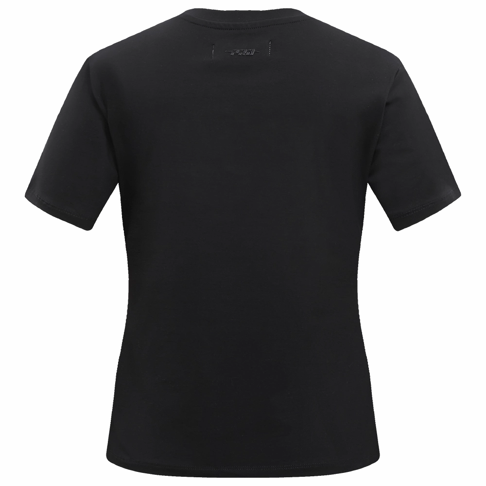 NFL NEW ORLEANS SAINTS CLASSIC SHORT SLEEVE WOMEN'S SINGLE JERSEY SLIM FIT TEE (BLACK)