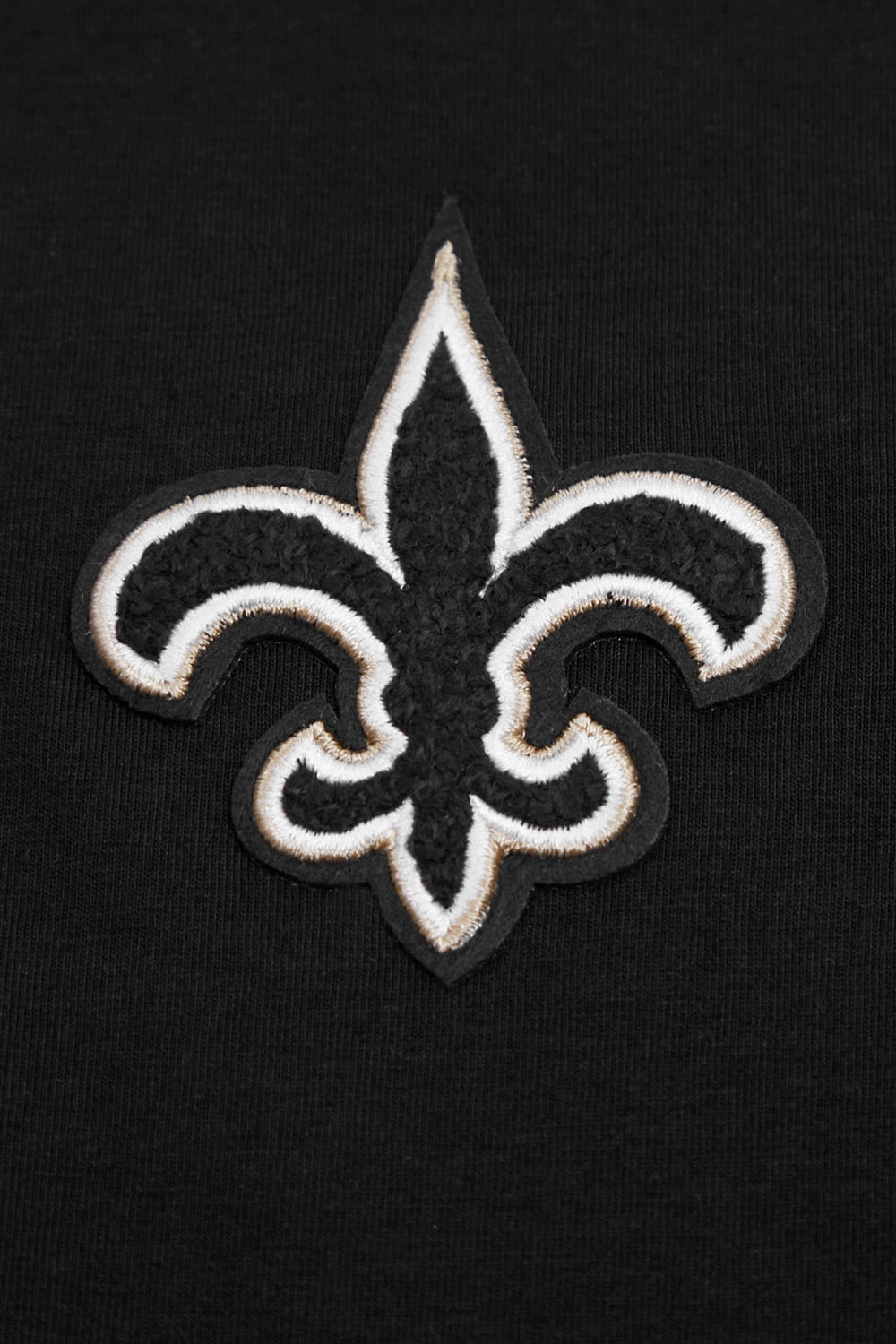 NFL NEW ORLEANS SAINTS CLASSIC WOMEN'S SINGLE JERSEY BOXY TEE (BLACK)
