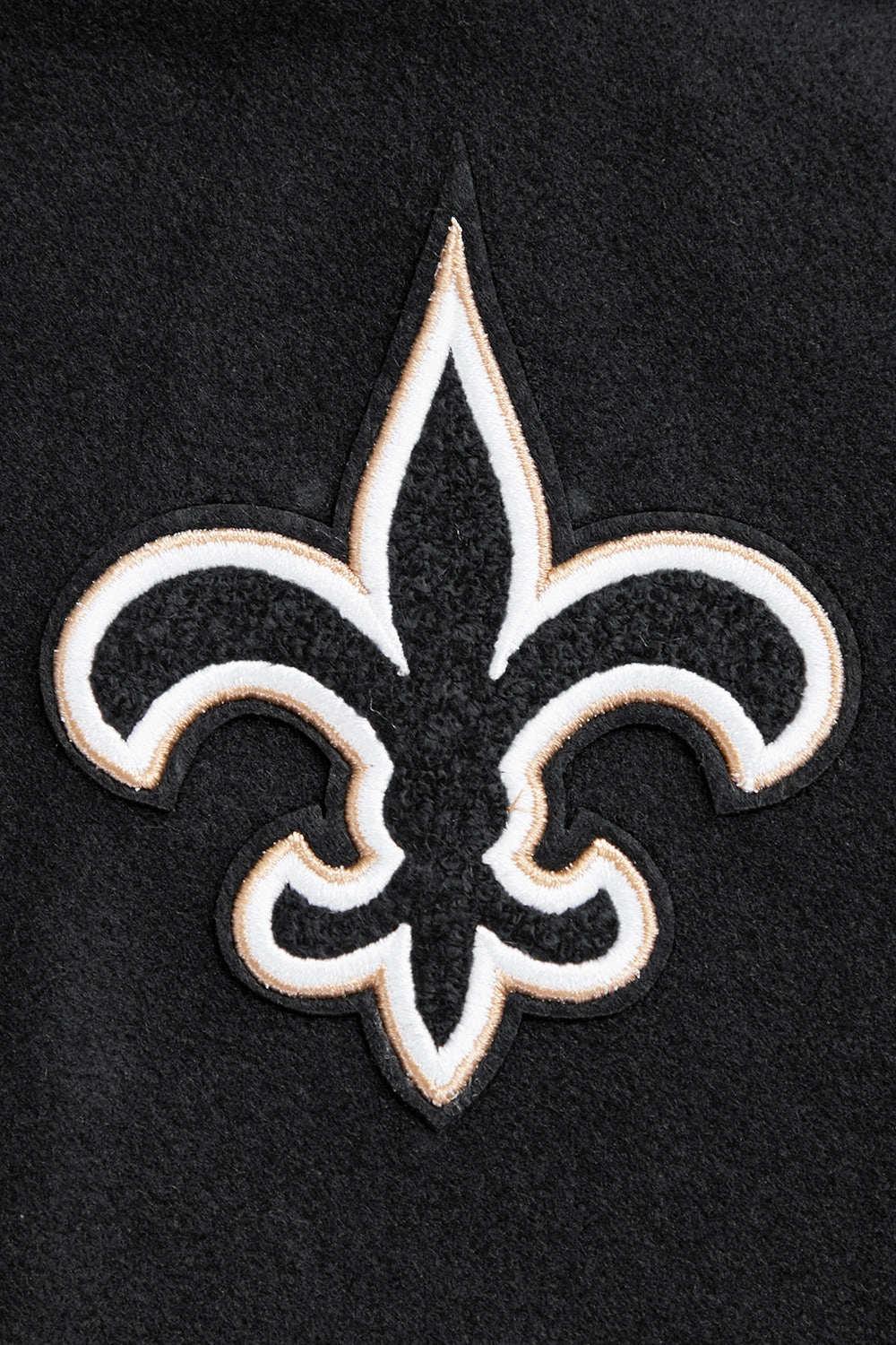 NFL NEW ORLEANS SAINTS CLASSIC WOMEN'S WOOL VARSITY JACKET (BLACK)