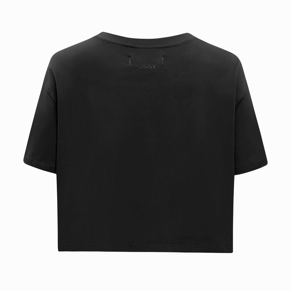 NFL NEW ORLEANS SAINTS RETRO CLASSIC WOMEN'S BOXY TEE (BLACK)