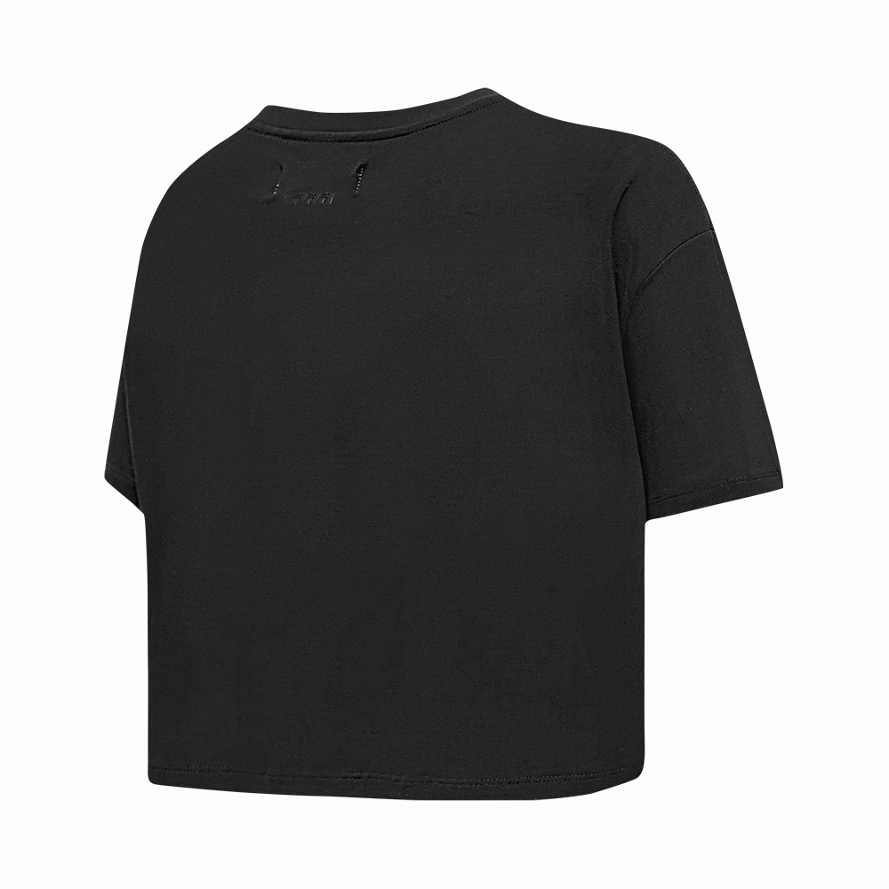 NFL NEW ORLEANS SAINTS RETRO CLASSIC WOMEN'S BOXY TEE (BLACK)