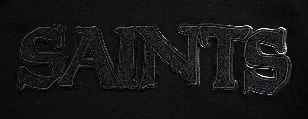 NFL NEW ORLEANS SAINTS TRIPLE BLACK MEN'S DOUBLE KNIT TEE (TRIPLE BLACK)