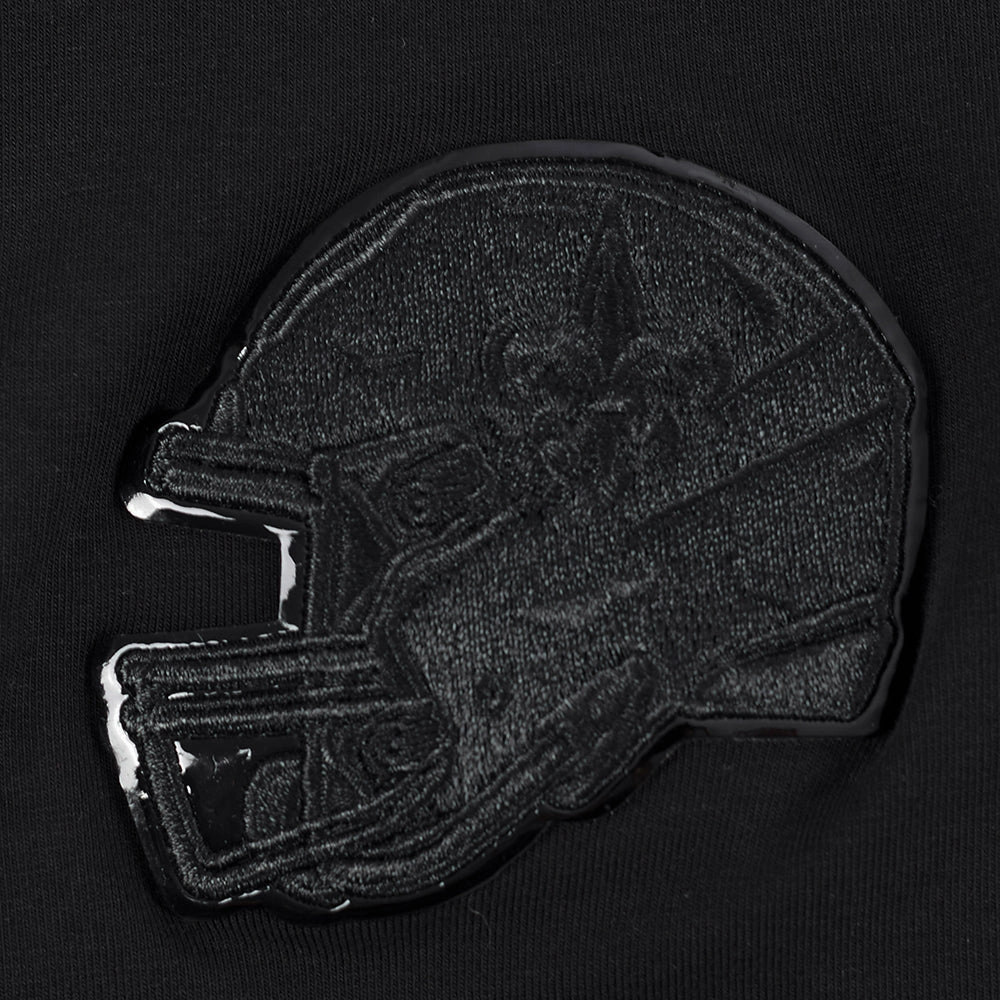 NFL NEW ORLEANS SAINTS TRIPLE BLACK WOMEN'S SINGLE JERSEY BOXY TEE (TRIPLE BLACK)