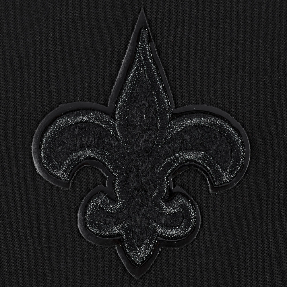 NFL NEW ORLEANS SAINTS TRIPLE BLACK WOMEN'S SINGLE JERSEY BOXY TEE (TRIPLE BLACK)