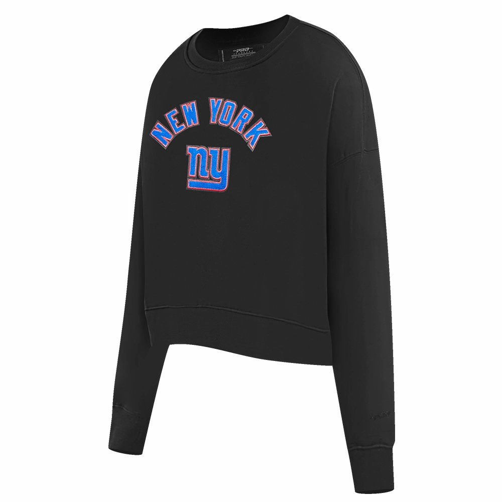 NFL NEW YORK GIANTS CLASSIC WOMEN'S CREWNECK (BLACK)