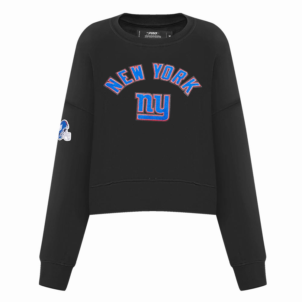 NFL NEW YORK GIANTS CLASSIC WOMEN'S CREWNECK (BLACK)