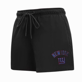 NFL NEW YORK GIANTS CLASSIC WOMEN'S FLEECE SHORT (BLACK)