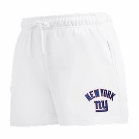 NFL NEW YORK GIANTS CLASSIC WOMEN'S FLEECE SHORT (WHITE)