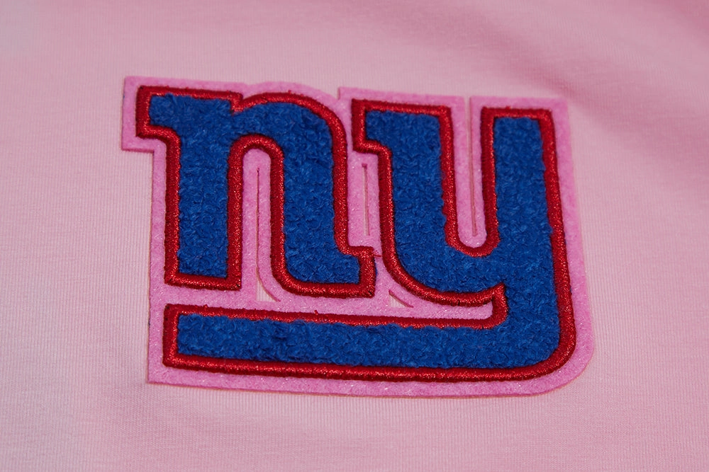 NFL NEW YORK GIANTS CLASSIC WOMEN'S SINGLE JERSEY BOXY TEE (PINK)