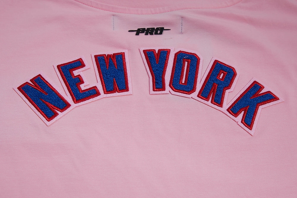 NFL NEW YORK GIANTS CLASSIC WOMEN'S SINGLE JERSEY BOXY TEE (PINK)