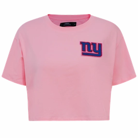 NFL NEW YORK GIANTS CLASSIC WOMEN'S SINGLE JERSEY BOXY TEE (PINK)