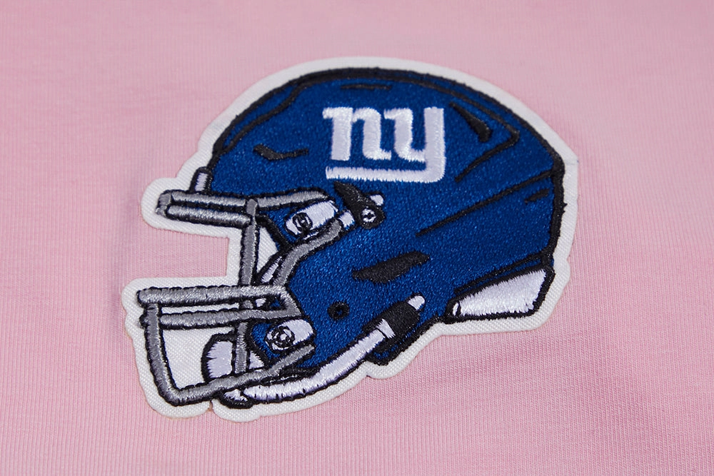 NFL NEW YORK GIANTS CLASSIC WOMEN'S SINGLE JERSEY BOXY TEE (PINK)