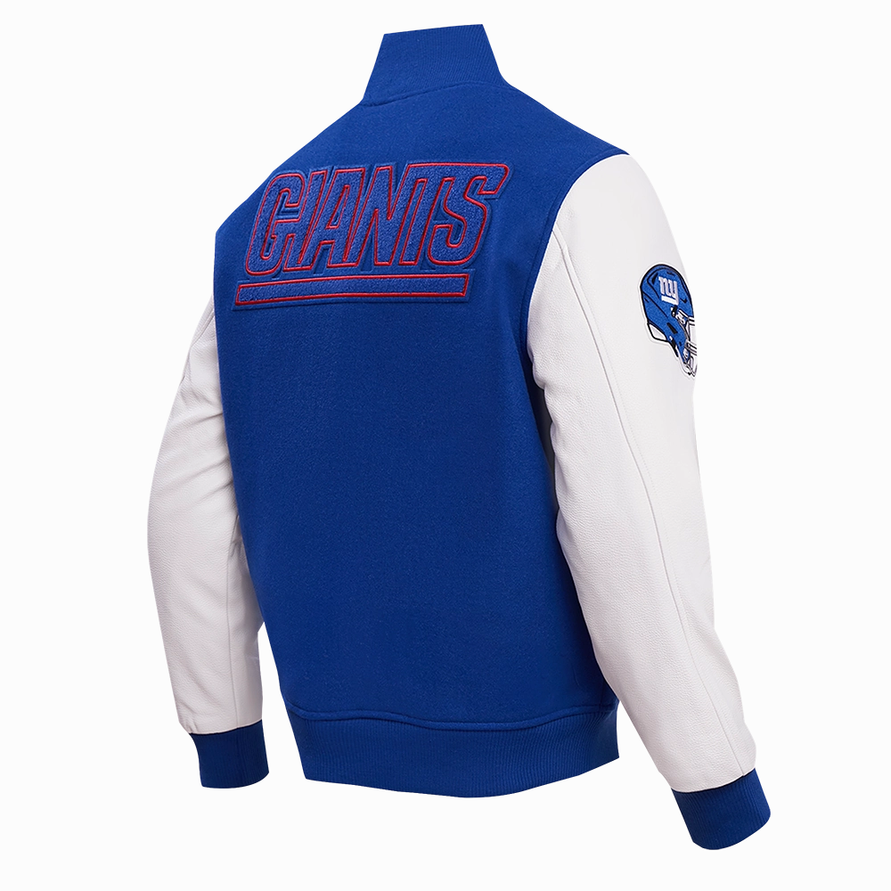NFL NEW YORK GIANTS CLASSIC WOOL MEN'S VARSITY JACKET (DODGER BLUE/WHITE)
