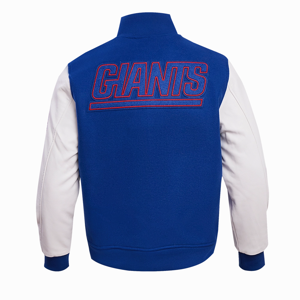NFL NEW YORK GIANTS CLASSIC WOOL MEN'S VARSITY JACKET (DODGER BLUE/WHITE)
