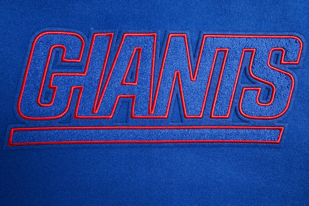 NFL NEW YORK GIANTS CLASSIC WOOL MEN'S VARSITY JACKET (DODGER BLUE/WHITE)