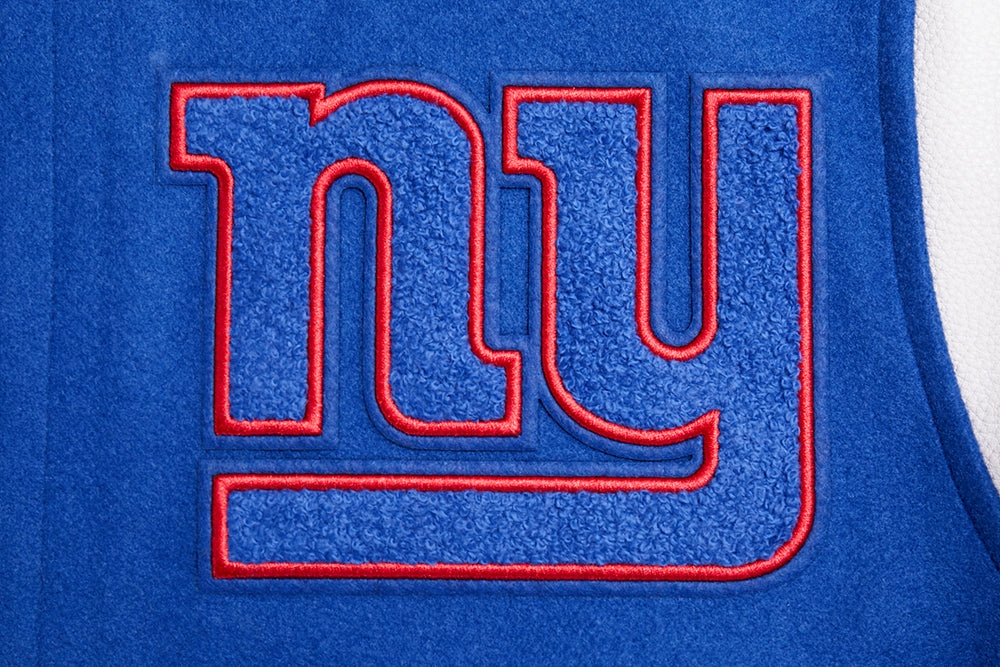 NFL NEW YORK GIANTS CLASSIC WOOL MEN'S VARSITY JACKET (DODGER BLUE/WHITE)