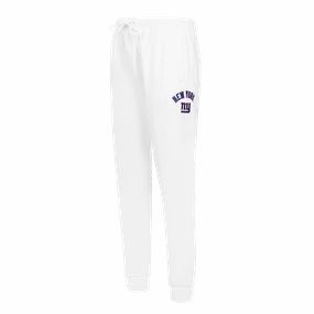 NFL NEW YORK GIANTS HIGH RISE WOMEN'S FLEECE SWEATPANT (WHITE)