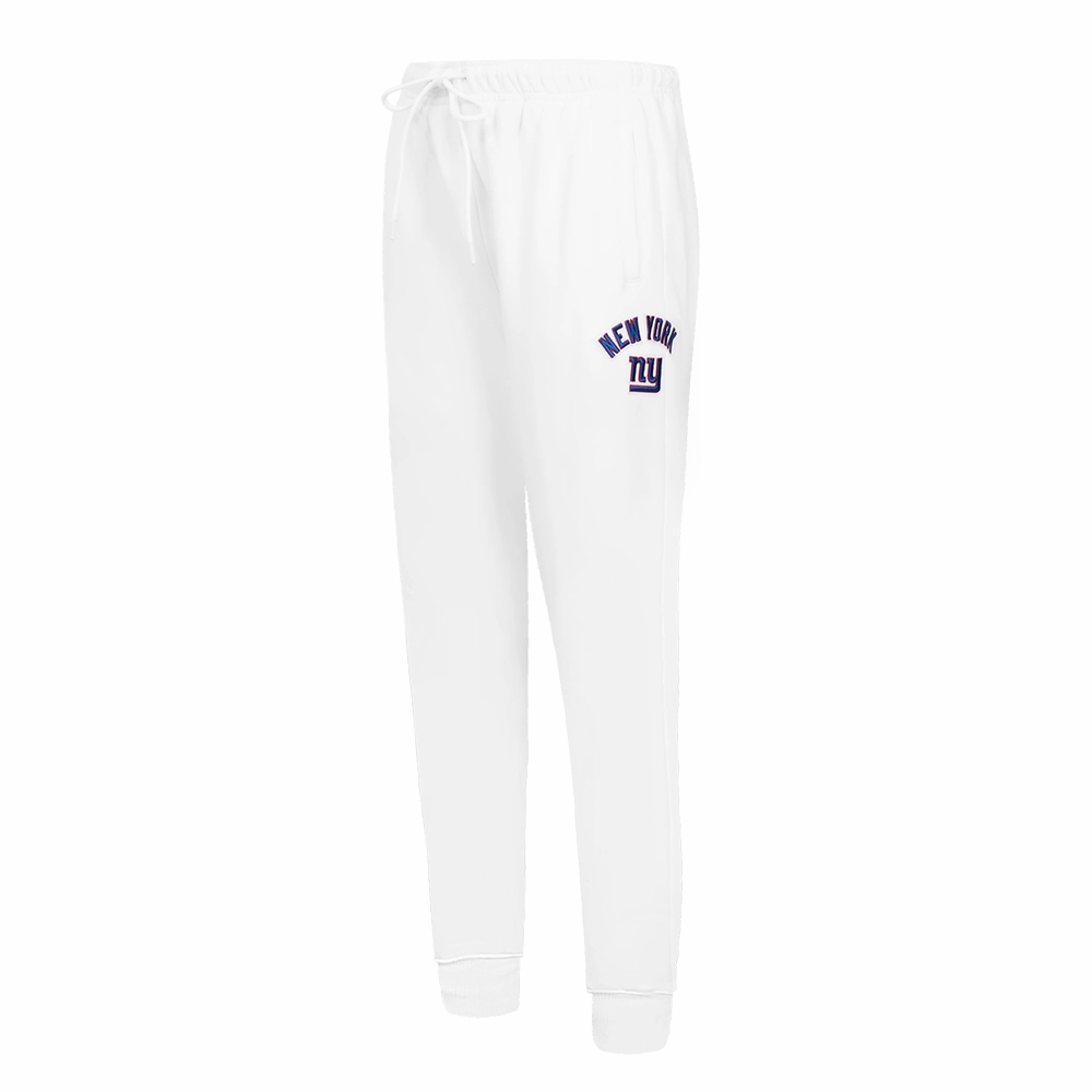 NFL NEW YORK GIANTS HIGH RISE WOMEN'S FLEECE SWEATPANT (WHITE)