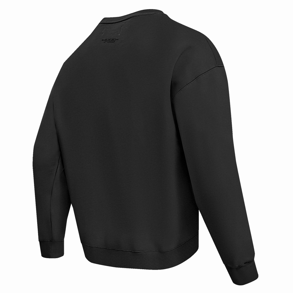 NFL NEW YORK GIANTS NEUTRAL DROP SHOULDER FLEECE CREWNECK (BLACK)
