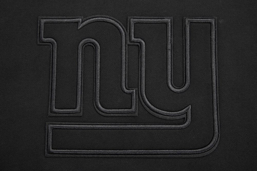 NFL NEW YORK GIANTS NEUTRAL DROP SHOULDER FLEECE CREWNECK (BLACK)