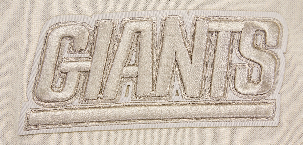 NFL NEW YORK GIANTS NEUTRAL DROP SHOULDER FLEECE CREWNECK (TAUPE)
