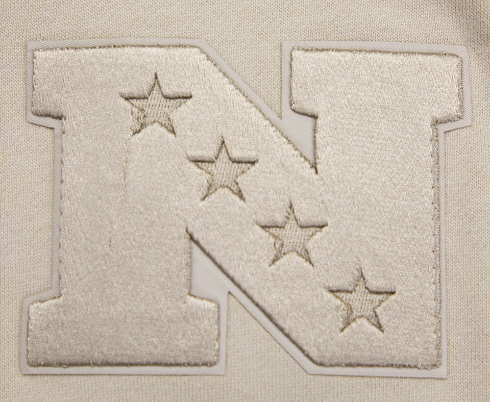 NFL NEW YORK GIANTS NEUTRAL DROP SHOULDER FLEECE CREWNECK (TAUPE)