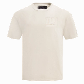 NFL NEW YORK GIANTS NEUTRAL DROP SHOULDER MEN'S TEE (EGGSHELL)