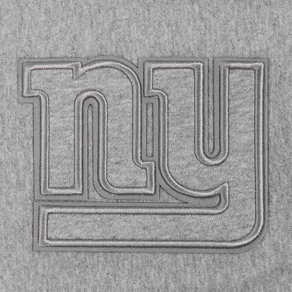 NFL NEW YORK GIANTS NEUTRAL MEN'S DROP SHOULDER PULLOVER HOODIE (DARK HEATHER GRAY)