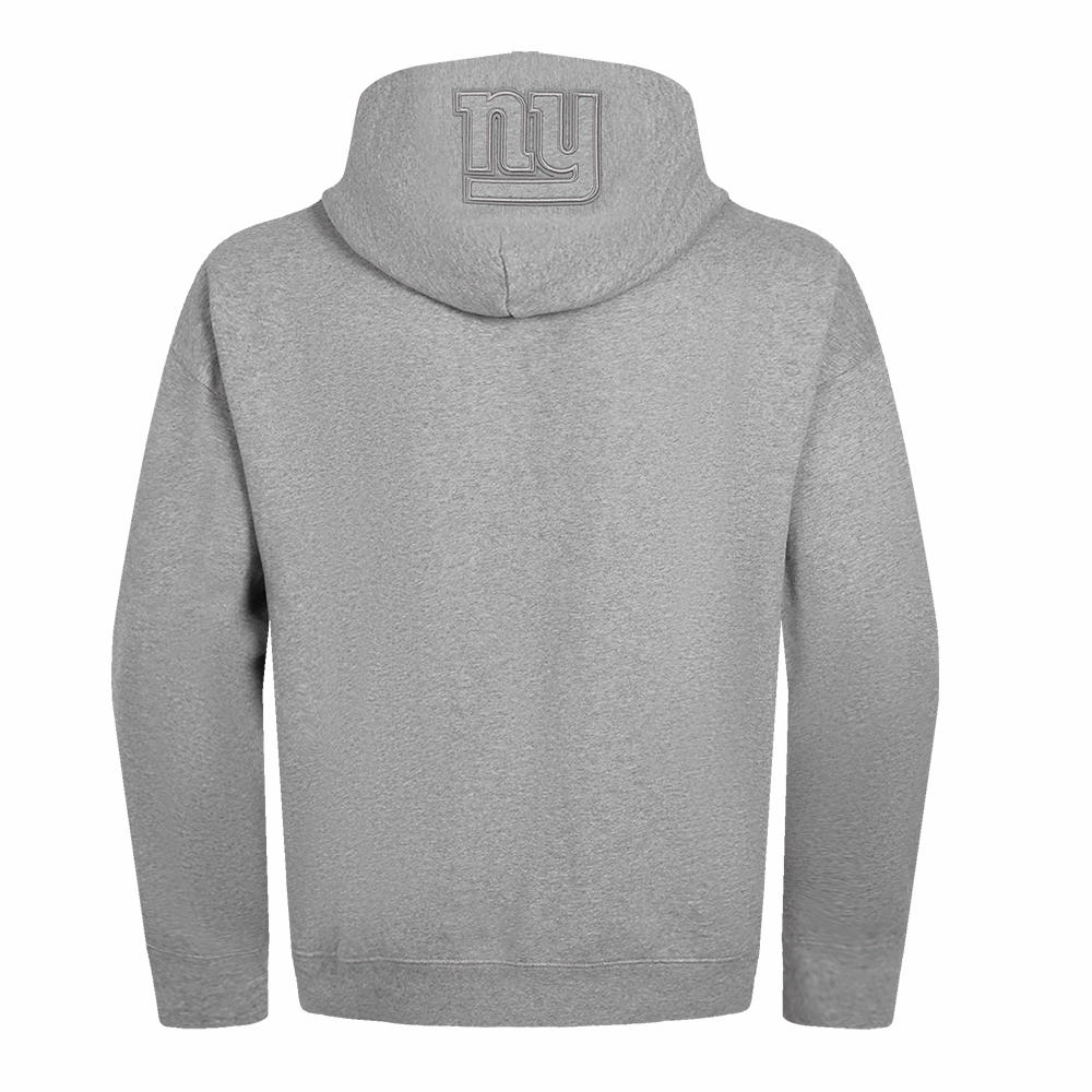 NFL NEW YORK GIANTS NEUTRAL MEN'S DROP SHOULDER PULLOVER HOODIE (DARK HEATHER GRAY)