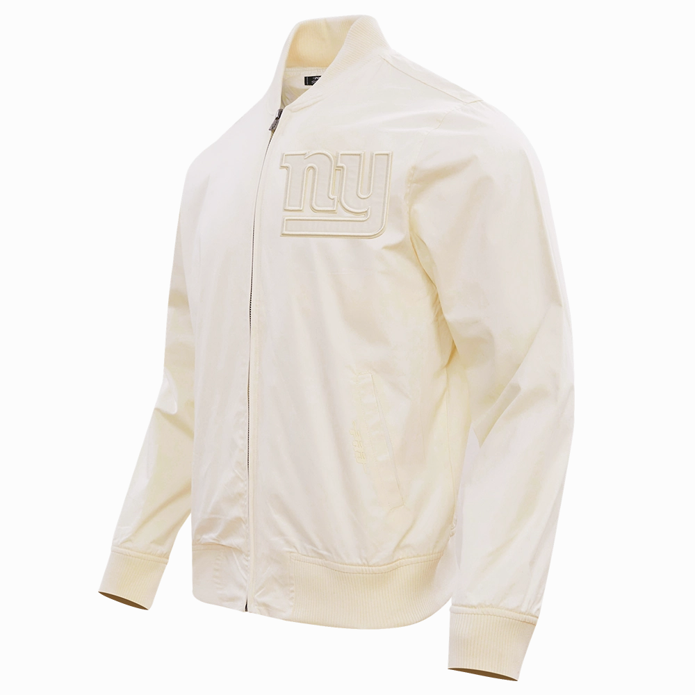 NFL NEW YORK GIANTS NEUTRAL MEN'S TWILL JACKET (EGGSHELL)