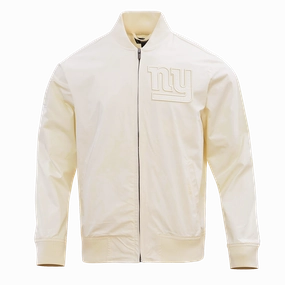 NFL NEW YORK GIANTS NEUTRAL MEN'S TWILL JACKET (EGGSHELL)