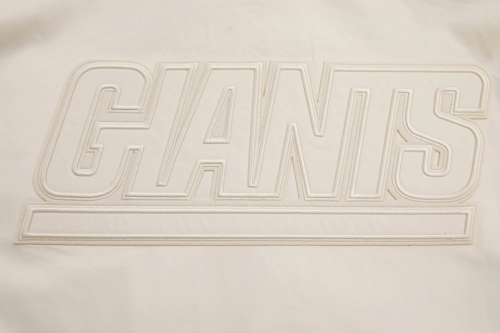 NFL NEW YORK GIANTS NEUTRAL MEN'S TWILL JACKET (EGGSHELL)