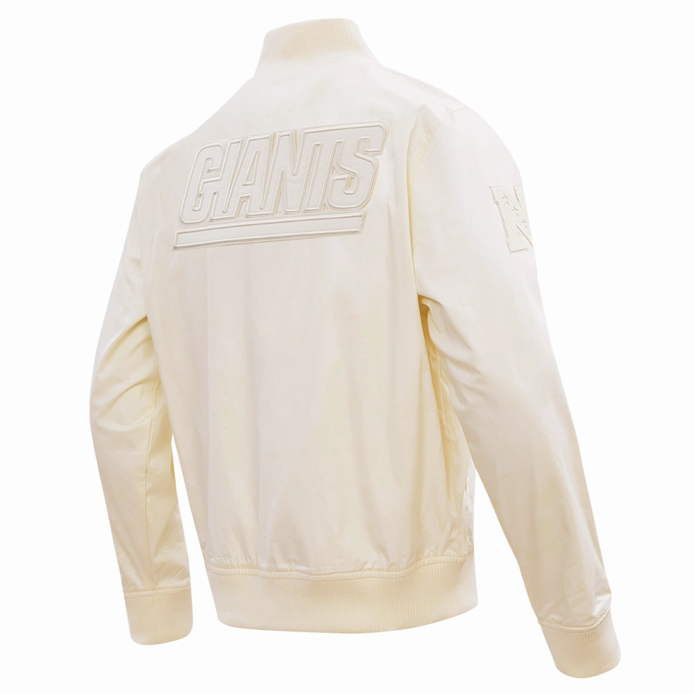 NFL NEW YORK GIANTS NEUTRAL MEN'S TWILL JACKET (EGGSHELL)