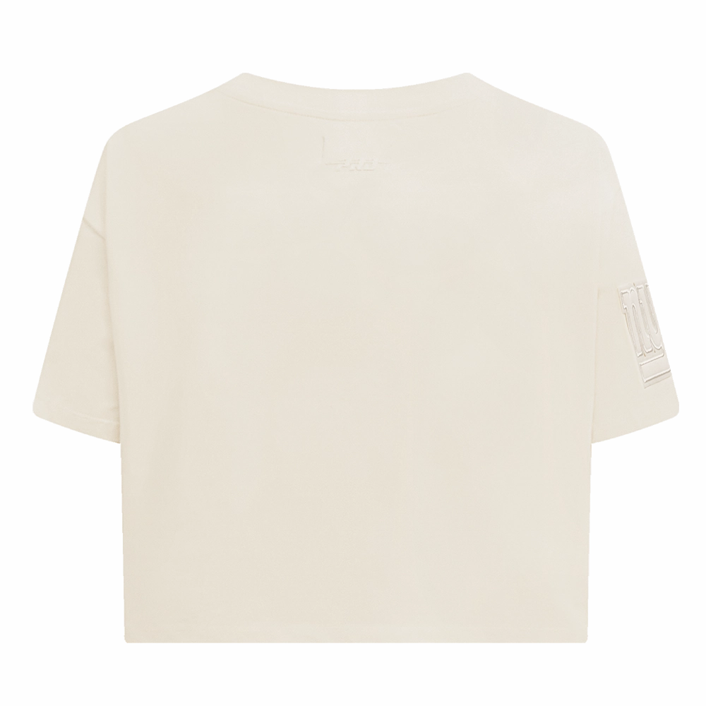 NFL NEW YORK GIANTS NEUTRAL WOMEN'S BOXY TEE (EGGSHELL)