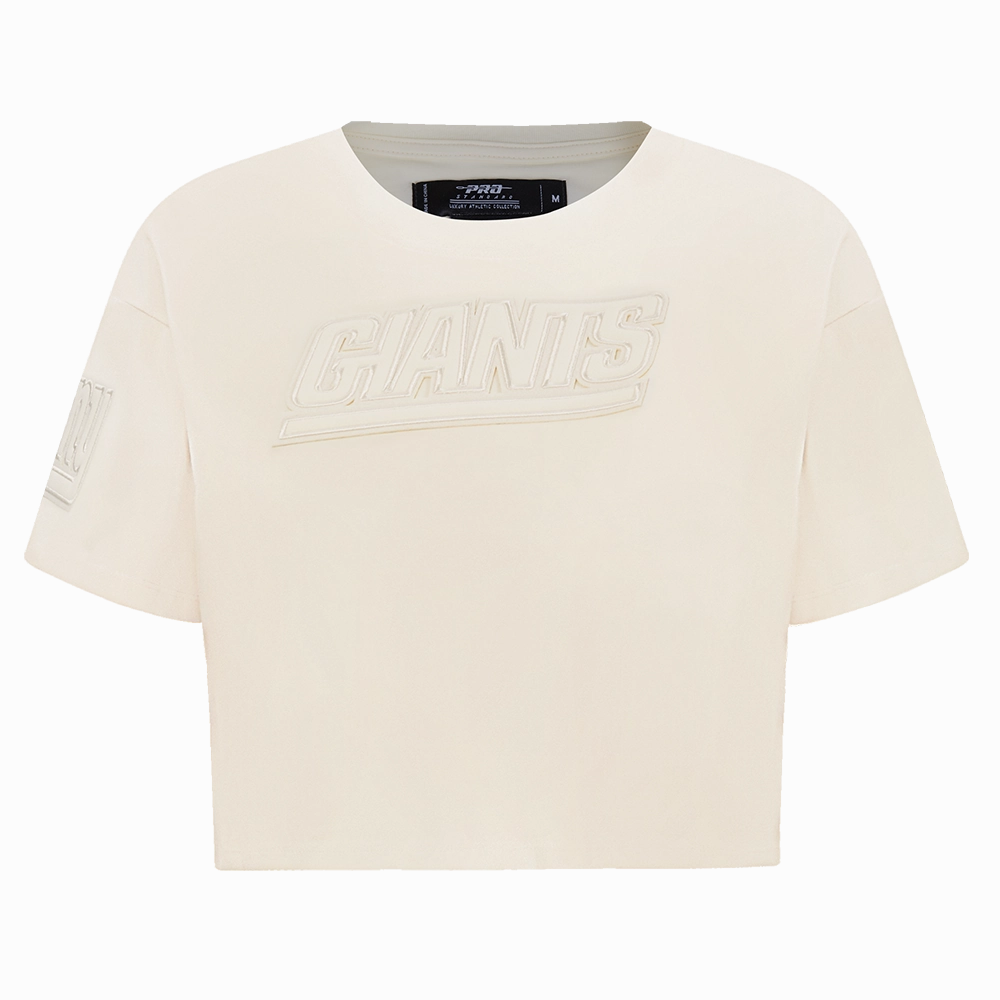 NFL NEW YORK GIANTS NEUTRAL WOMEN'S BOXY TEE (EGGSHELL)
