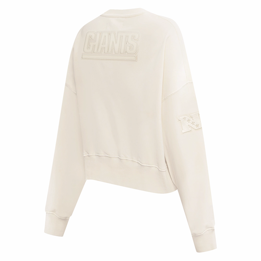 NFL NEW YORK GIANTS NEUTRAL WOMEN'S CREWNECK (EGGSHELL)