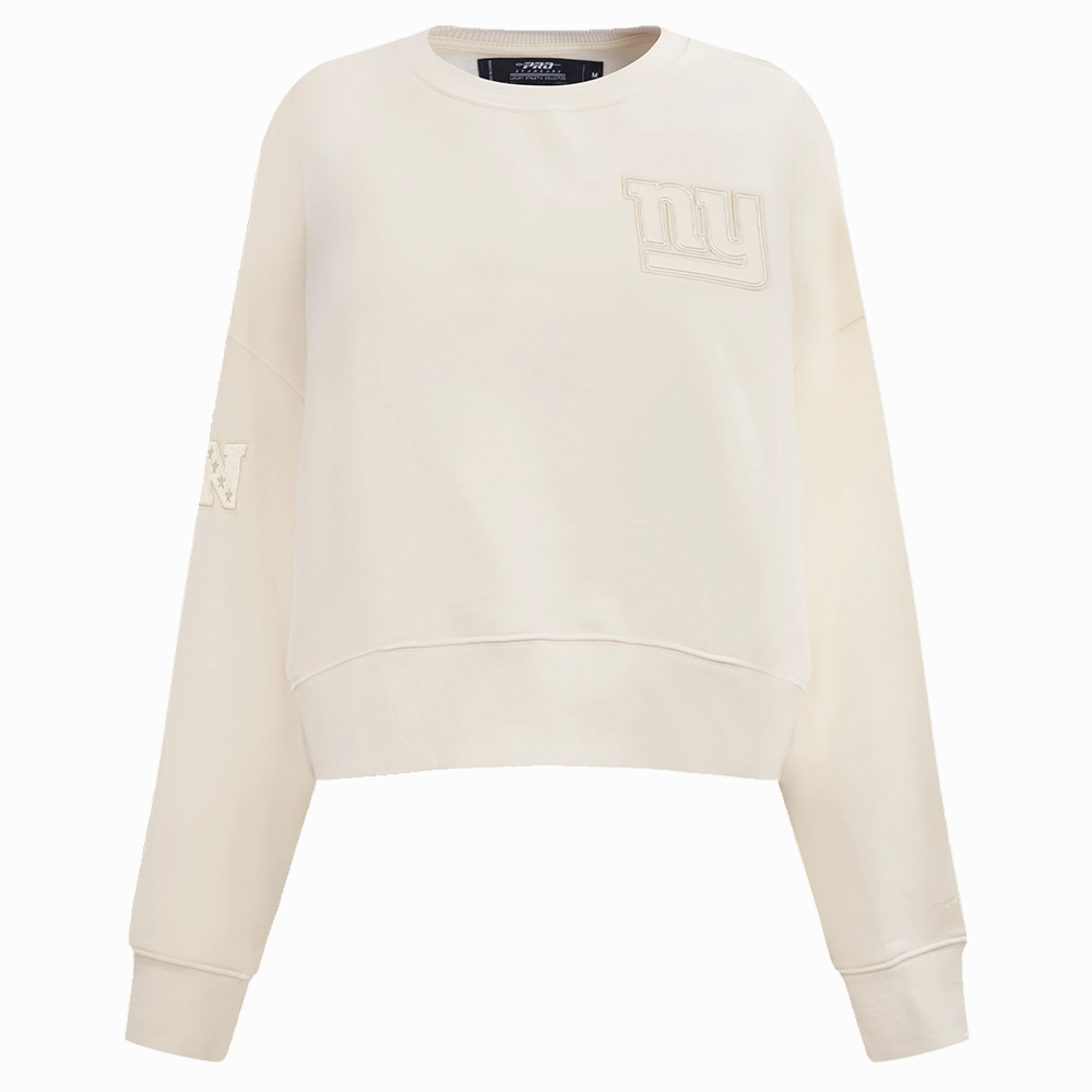 NFL NEW YORK GIANTS NEUTRAL WOMEN'S CREWNECK (EGGSHELL)