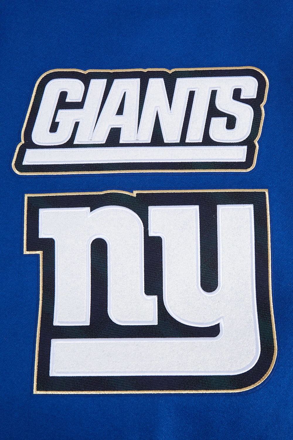 NFL NEW YORK GIANTS PRO PREP MEN'S WOOL VARSITY JACKET (DODGER BLUE/WHITE)