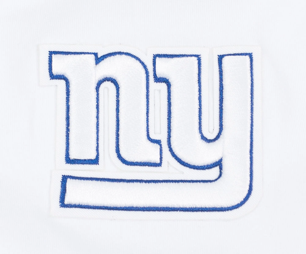 NFL NEW YORK GIANTS PRO PREP SINGLE JERSEY BOXY WOMEN'S TEE (WHITE)