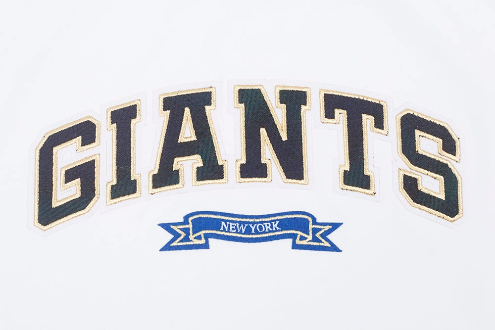 NFL NEW YORK GIANTS PRO PREP SINGLE JERSEY BOXY WOMEN'S TEE (WHITE)
