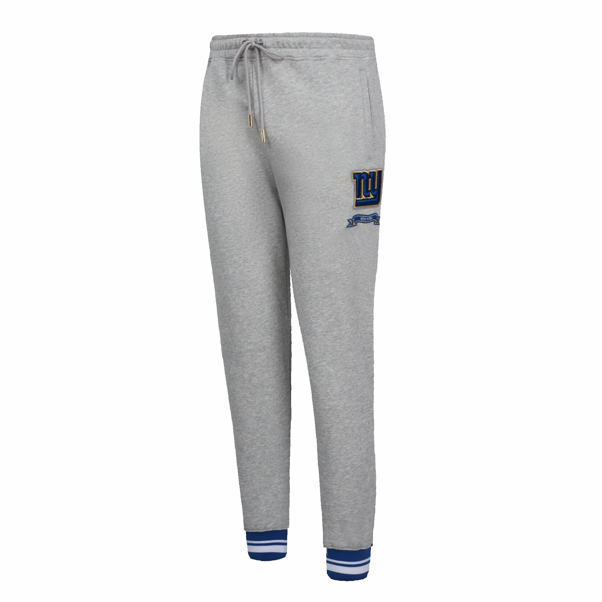 NFL NEW YORK GIANTS PRO PREP W RIB FLEECE WOMEN'S SWEATPANT (HEATHER GREY/DODGER BLUE)