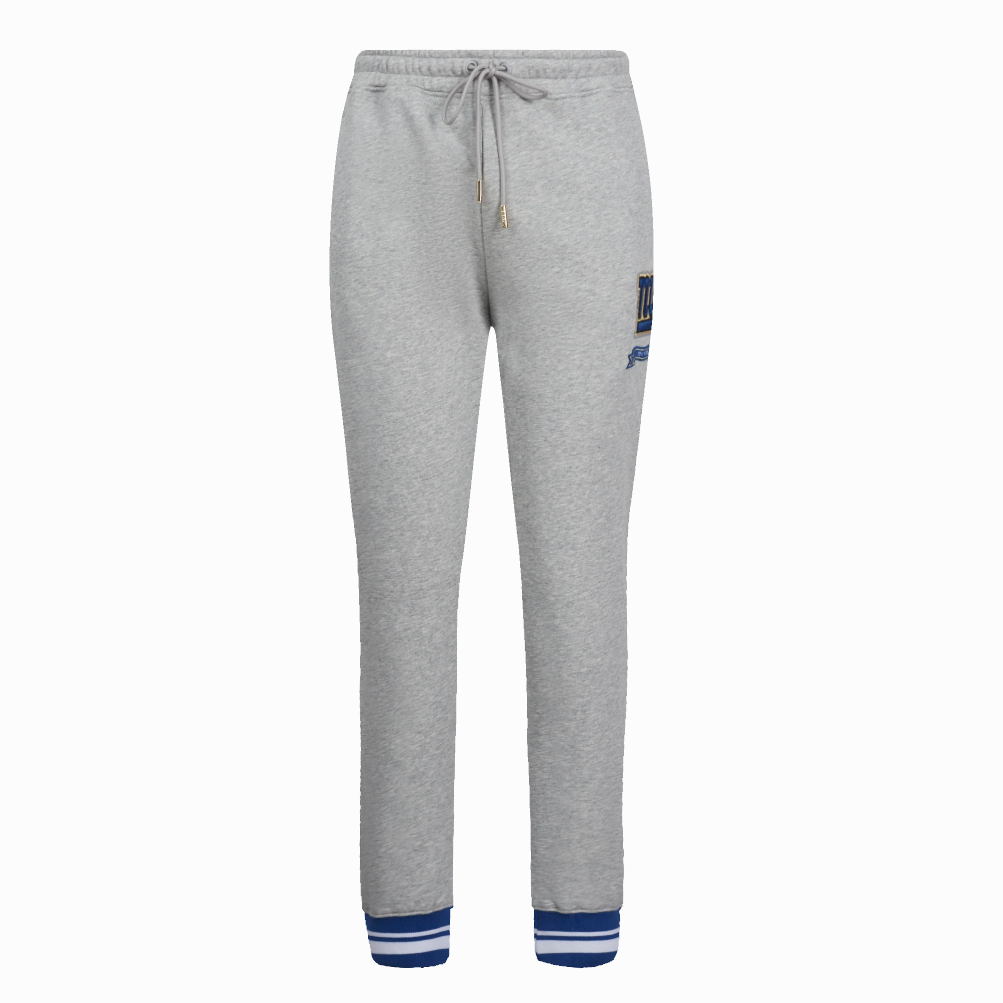 NFL NEW YORK GIANTS PRO PREP W RIB FLEECE WOMEN'S SWEATPANT (HEATHER GREY/DODGER BLUE)