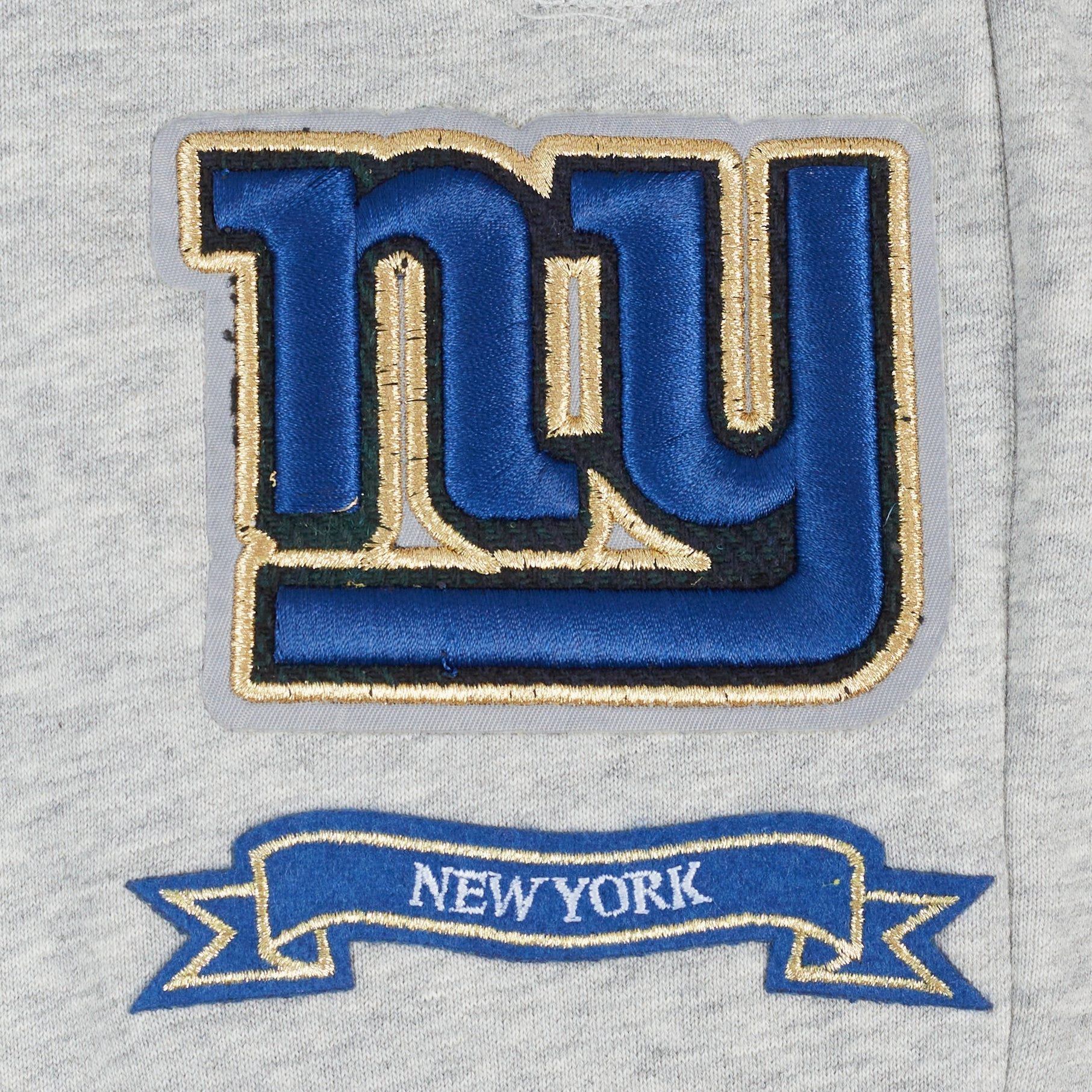 NFL NEW YORK GIANTS PRO PREP W RIB FLEECE WOMEN'S SWEATPANT (HEATHER GREY/DODGER BLUE)