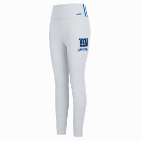 NFL NEW YORK GIANTS PRO PREP WOMEN'S HIGH WAIST JERSEY LEGGING (HEATHER GREY)