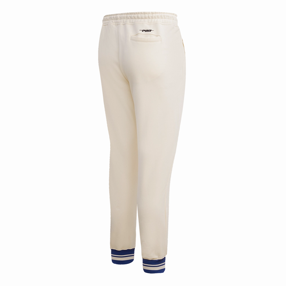 NFL NEW YORK GIANTS RETRO CLASSIC WOMEN'S RIB SWEATPANT (EGGSHELL/DODGER BLUE)