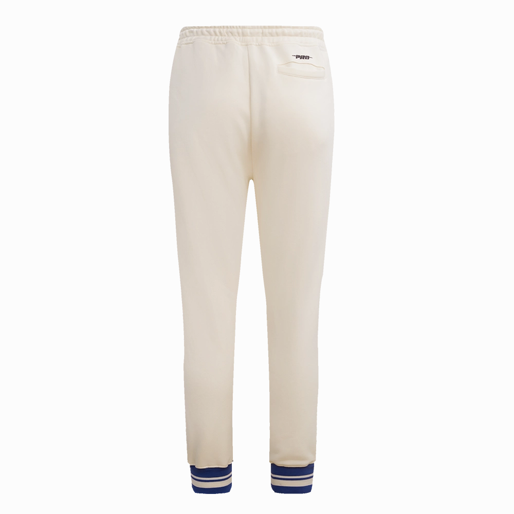 NFL NEW YORK GIANTS RETRO CLASSIC WOMEN'S RIB SWEATPANT (EGGSHELL/DODGER BLUE)