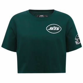 NFL NEW YORK JETS CLASSIC WOMEN'S SJ BOXY TEE (FOREST GREEN)