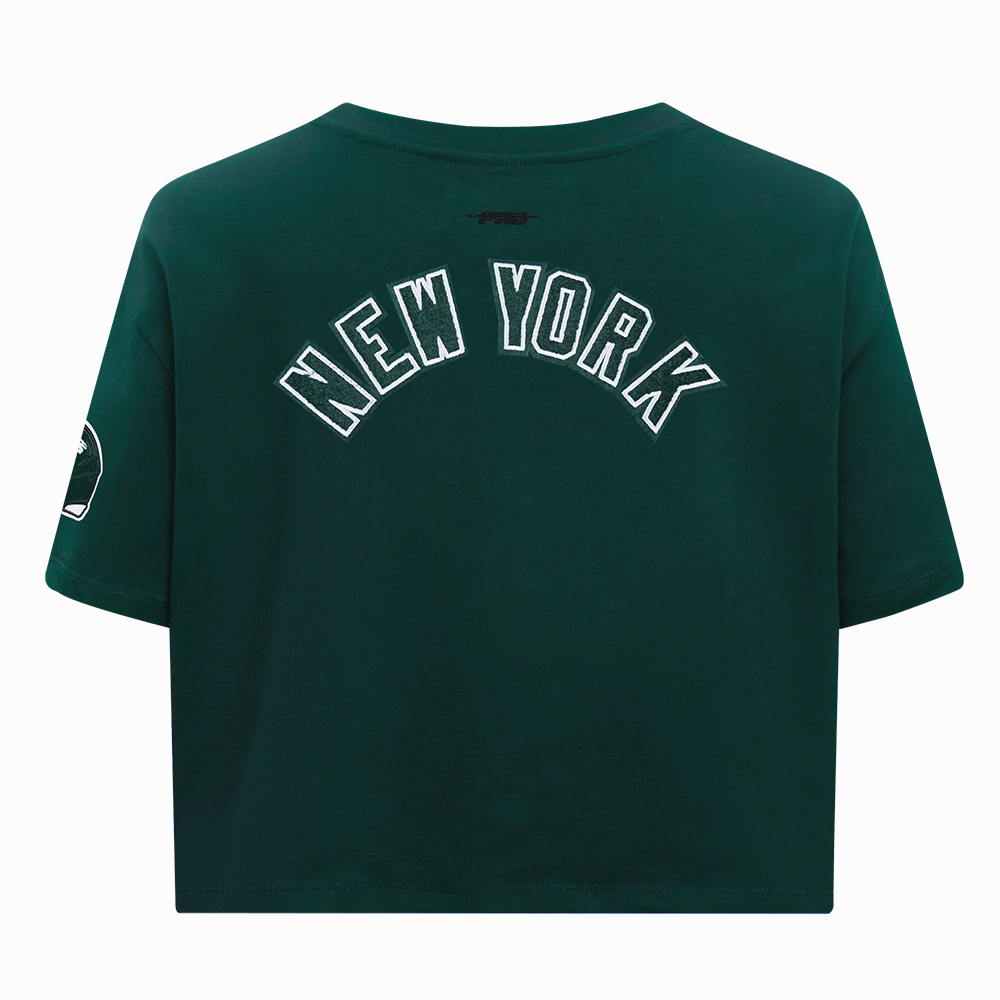 NFL NEW YORK JETS CLASSIC WOMEN'S SJ BOXY TEE (FOREST GREEN)