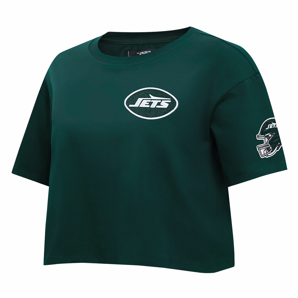 NFL NEW YORK JETS CLASSIC WOMEN'S SJ BOXY TEE (FOREST GREEN)
